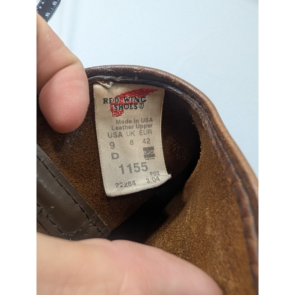 RED WING SHOES PECOS 1155 PULL ON LEATHER BOOTS, MEN's US SIZE 9D MADE IN USA - Picture 4 of 9